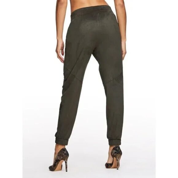 Jessica Simpson Aida Soft Jogger Faux Suede Pants in Peat - Picture 1 of 3
